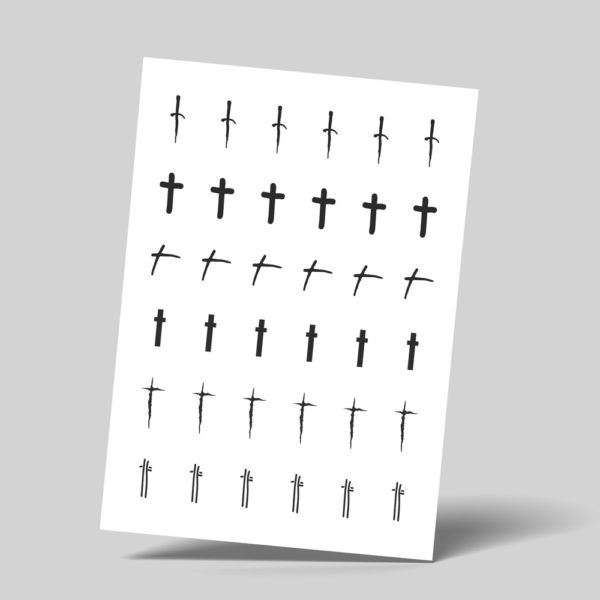 Temporäre Klebetattoos Fake Tattoos Kreuz Cross Crucis